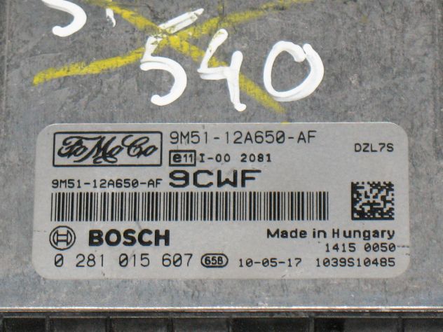 0281015607 ECU CENTRALINA FORD FOCUS FIESTA 1.6 9CWF EDC16C34-5.95 9M5112A650AF - Foto 2