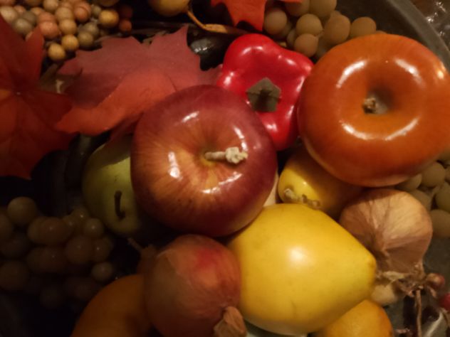 Vassoio Antico Con Composizione Frutta Artificiale - Foto 3