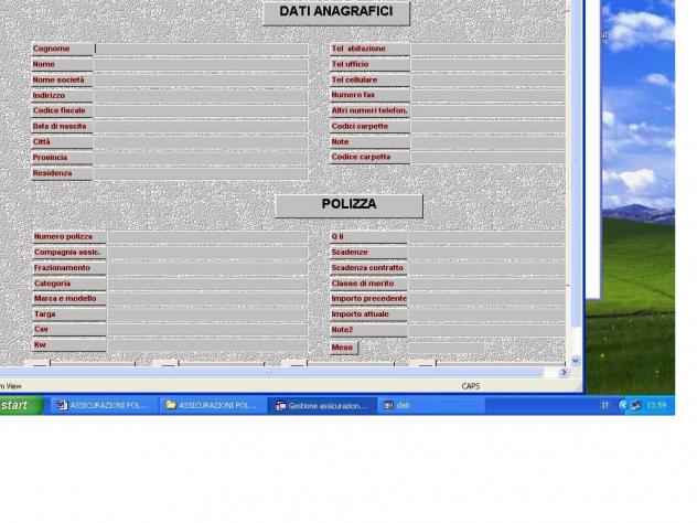 SOFTWARE GESTIONALE ASSICURAZIONI POLIZZE DANNI SU PEN DRIVE O SU EMAIL Nuovo