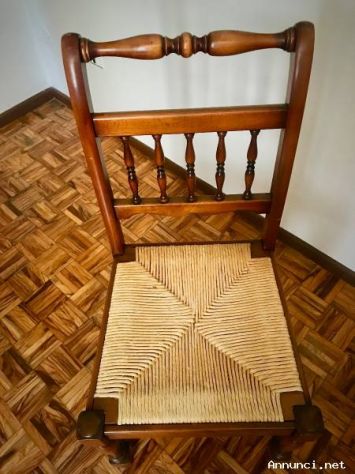 Sedie in legno di ciliegio con seduta in paglia - Foto 4