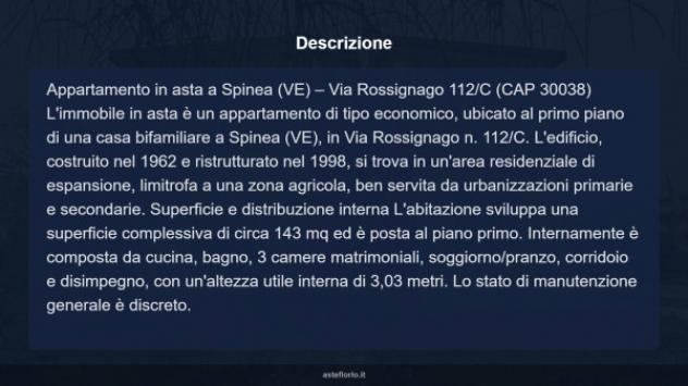 Immobile in asta di 143 m² con più di 5 locali e box auto in vendita a Spinea - Foto 4