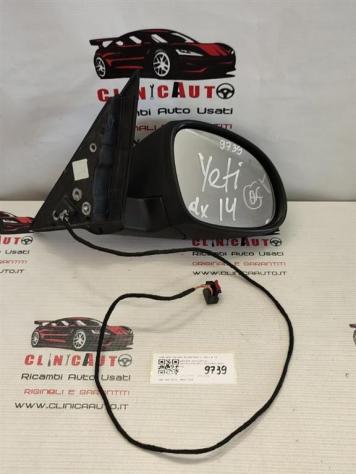 SPECCHIETTO RETROVISORE DESTRO SKODA Yeti 1° Serie 6FILI 021062 5L0857934 (09)