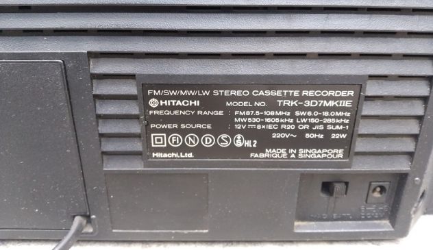 Hitachi TRK-3D7 MK II boombox con subwoofer usato (LEGGERE BENE ANNUNCIO) - Foto 6