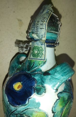 PICCOLA MAIOLICA FIORENTINA CHE CONTENEVA LIQUORE VUOTA - Foto 9