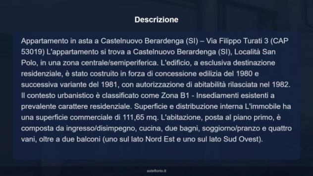 Immobile in asta di 111 m² con più di 5 locali e box auto in vendita a Castelnuovo Berardenga - Foto 12