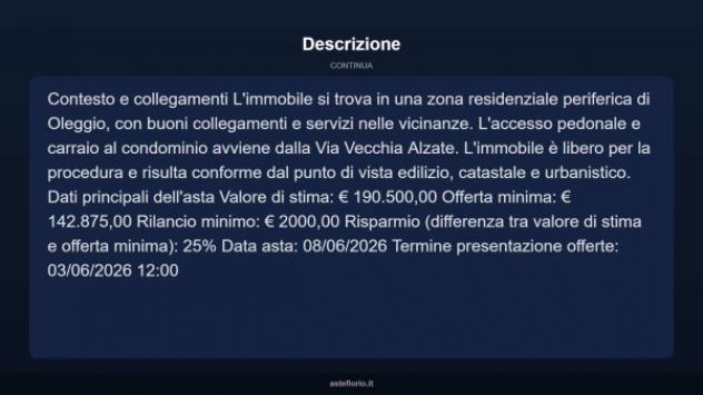 Immobile in asta di 125 m² con più di 5 locali e box auto doppio in vendita a Oleggio - Foto 15