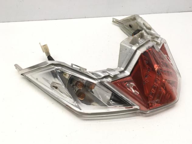 Piastra Freno Con Fanale Posteriore E Frecce Per ATV E Moto - Cromata, 4x7 Pollici, Luce Rossa/Bianca, Frecce Ambra, 12V
