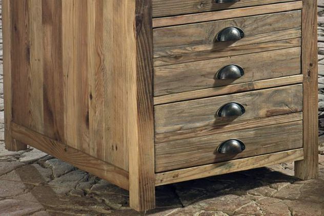 Mobili Rustici Scrivania in Legno di Pino Vecchio cod 12010 Nuovo Affare - Foto 4