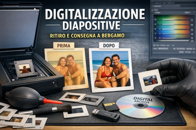 Digitalizzazione Professionale di Diapositive - Ritiro/Consegna a Bergamo