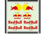 Kit completo 8 adesivi tuning red bull