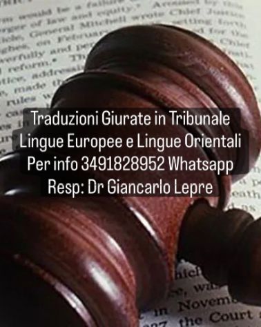 Traduttore Giurato del Tribunale di Napoli