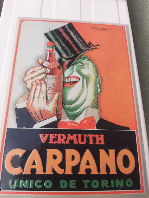 INSEGNA VERMOTH CARPANO TARGA IN RILIEVO