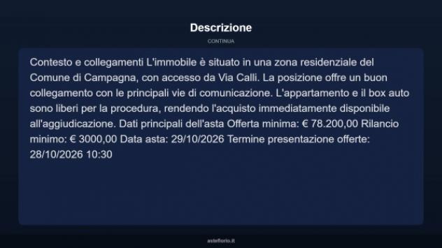 Immobile in asta di 194 m² con più di 5 locali e box auto in vendita a Campagna - Foto 13