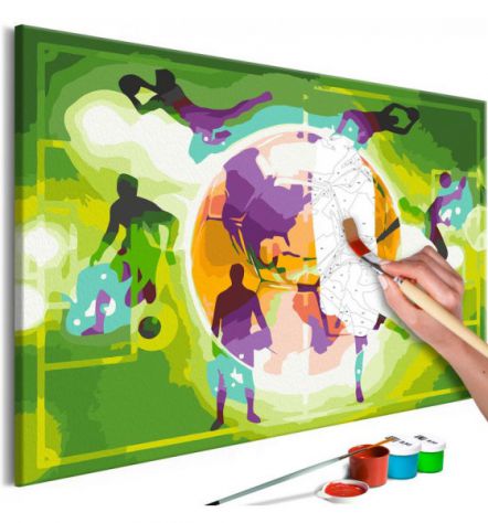 Quadro Fai Da Te 60x40 Cm. Calcio N.1 Arredalacasa Spedizione Gratis