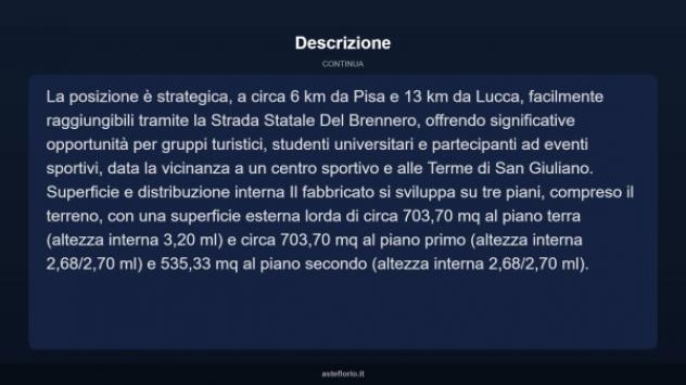 Immobile in asta di 2110 m² in vendita a San Giuliano Terme - Foto 5