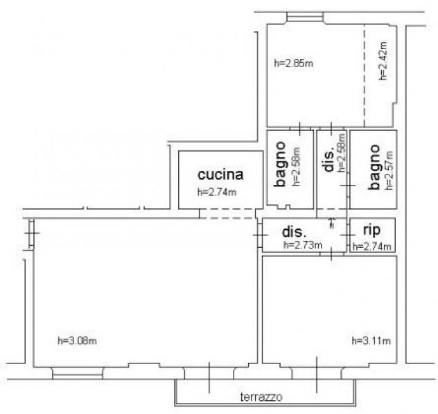 Appartamento in vendita a Pisa 100 mq  Rif: 1432611