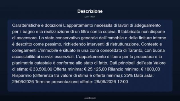 Immobile in asta di 80 m² in vendita a Taranto - Foto 7