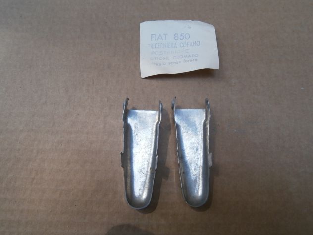 Fiat 850 special berlina OT 1000 abarth copri cerniere cofano posteriore CROMATE - Foto 3