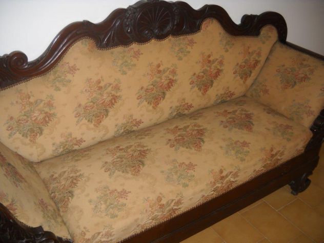 DIVANO ANTICO DEL XIX SECOLO IN LEGNO - Foto 2