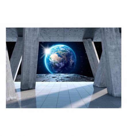 Fotomurale Adesivo In 3d Con Vista Sulla Terra Arredalacasa - Foto 2