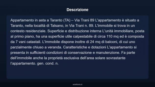 Immobile in asta di 110 m² con più di 5 locali in vendita a Taranto - Foto 18