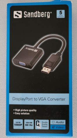Cavo convertitore DisplayPort - VGA - Foto 3
