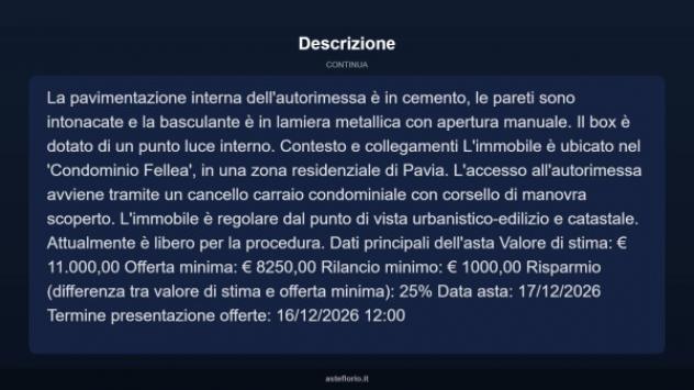 Immobile in asta di 14 m² in vendita a Pavia - Foto 6