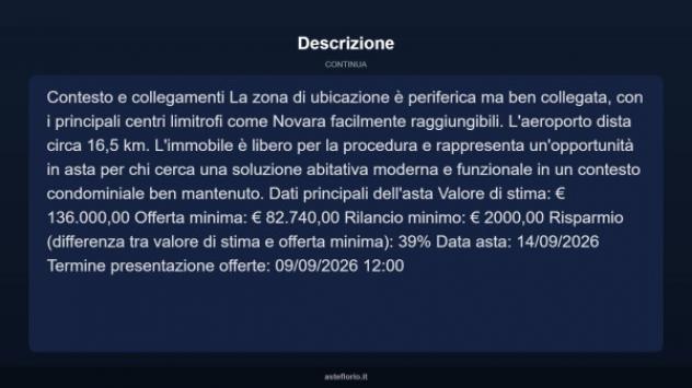 Immobile in asta di 89 m², box auto doppio in vendita a Oleggio - Foto 14
