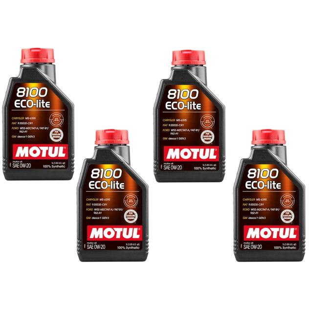 4 LT Olio motore 100% sintetico 0W-20 a basso consumo, ideale per motori benzina moderni. Compatibile con Toyota, Honda, Mazda, Nissan e altri.