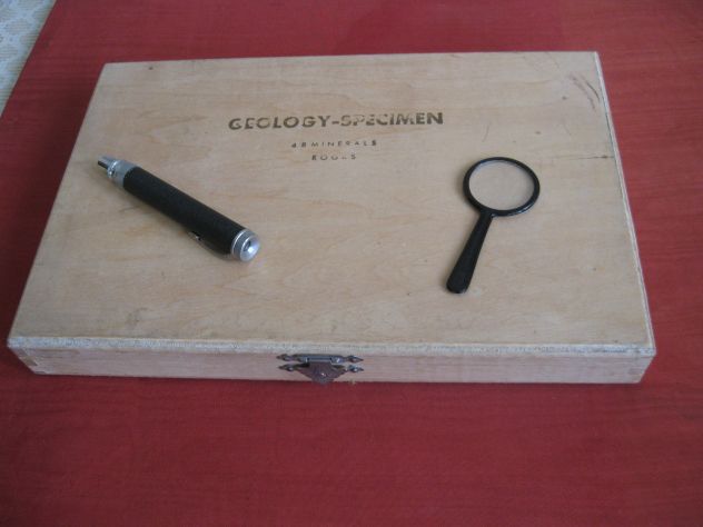 GEOLOGY SPECIMEN 48 minerali in cassetta legno 27x17x3 - Foto 3