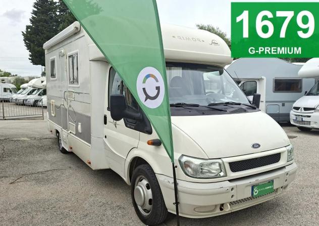 CAMPER RIMOR FORD SEMINTEGRALE 6 POSTI DINETTE LETTO FRANCESE CLIMATIZZATORE FOTOVOLTAICO GEMELLATO POSTERIORE CAMPEGGIO USATI GENERALI 1679