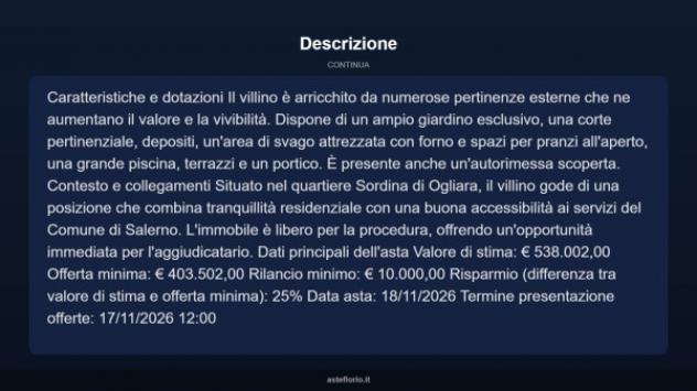 Immobile in asta di 474 m² in vendita a Salerno - Foto 5