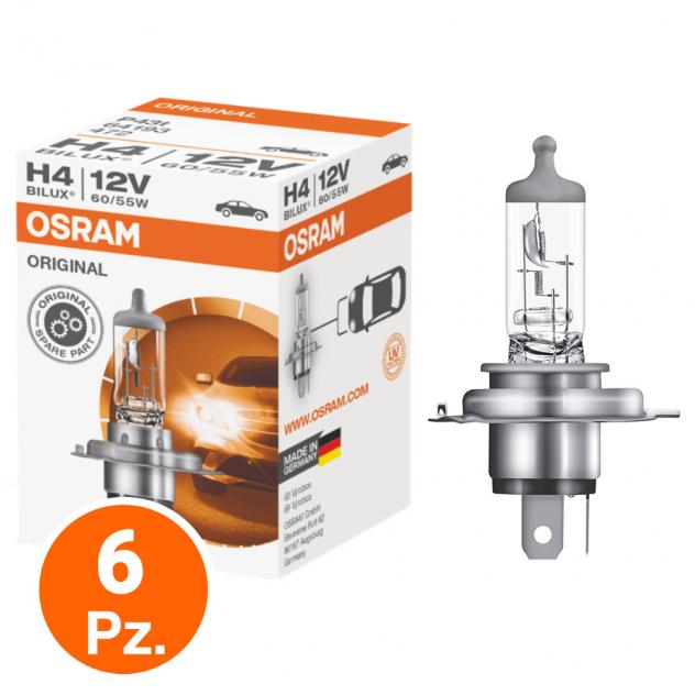 Kit Lampade Osram H4 Bilux 12V 55W 64193-6
