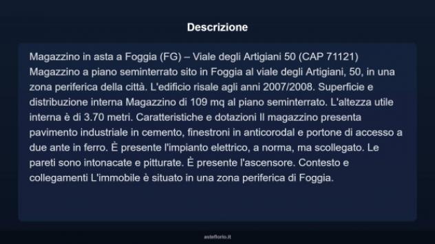 Immobile in asta di 109 m² in vendita a Foggia - Foto 5