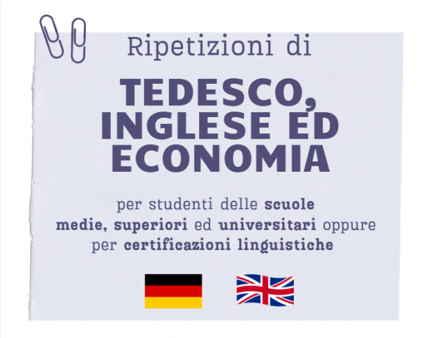 Ripetizioni tedesco, inglese ed economia