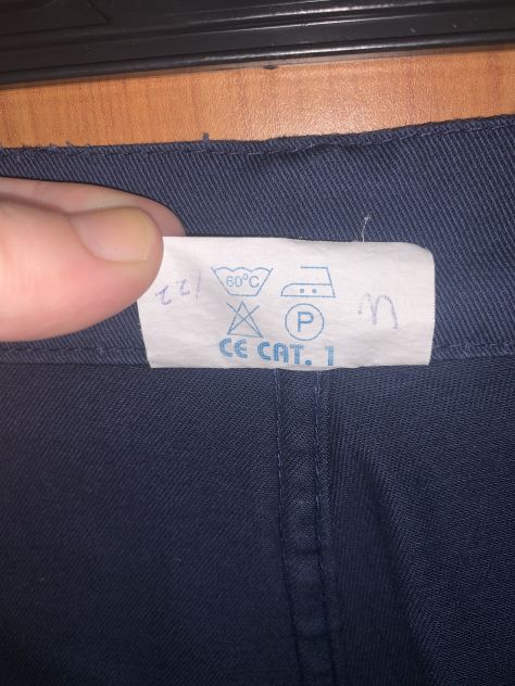 PANTALONI NUOVI DA LAVORO UNISEX IN COTONE BLU SCURO CON 4 TASCHE E CHIUSURA CON - Foto 8