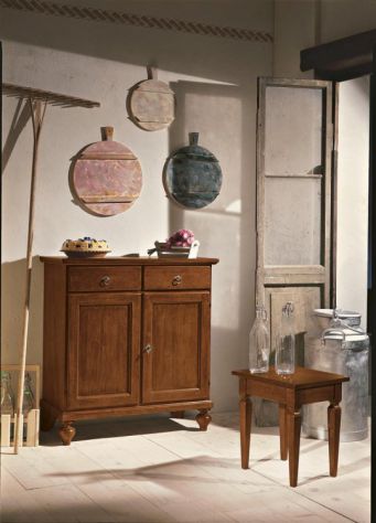 Credenzina 2 ante 2 cassetti arte povera cod 11509