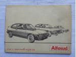 ALFA ROMEO ALFASUD    ANNO 1982     USO E MANUTENZIONE   ORIGINALE
