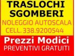 Noleggio autoscala traslochi e sgomberi 338.9200544