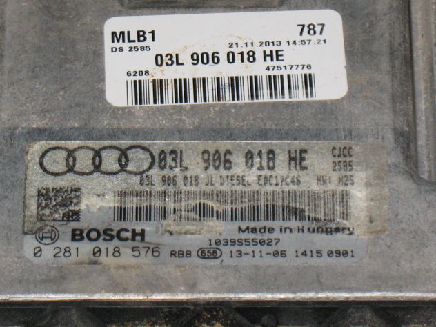 0281018576 ECU AUDI A4 A5 2.0 0281018576 03L906018HE 03L906018JL EDC17C46 - Foto 2