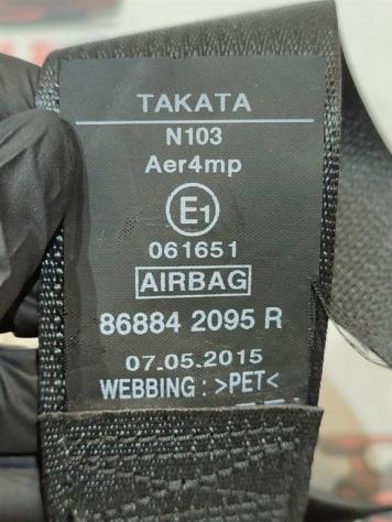 CINTURA DI SICUREZZA ANTERIORE DESTRA RENAULT Kadjar Serie 868842095R K9K647 (15) - Foto 3