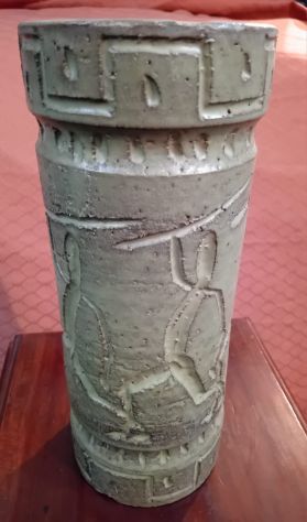 PARTICOLARE ANTICO VECCHIO VINTAGE VASO IN CERAMICA DIPINTA - Foto 2