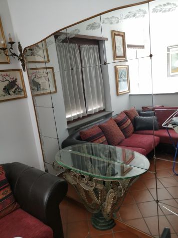 Consolle in bronzo pieno lavorato con specchiera monumentale incisa - Foto 2