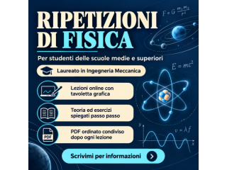 Ripetizioni di fisica chiare e personalizzate con tavoletta grafica