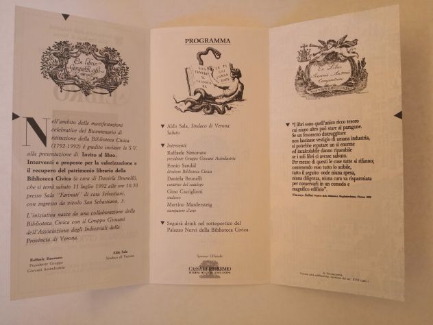 Libro "INVITO a LIBRO" storia del Bicentenario della biblioteca Civica di Verona - Foto 7