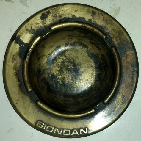 POSACENERE PUBBLICITARIO IN BRONZO ANNI 50 - PESANTE - Foto 8