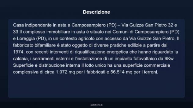 Immobile in asta di 1072 m² con più di 5 locali e box auto in vendita a Camposampiero - Foto 13