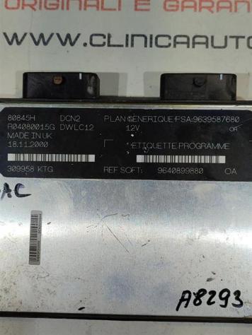 CENTRALINA MOTORE PEUGEOT 206 1° Serie 9640899880 DW8 diesel 1868 (9803) - Foto 2
