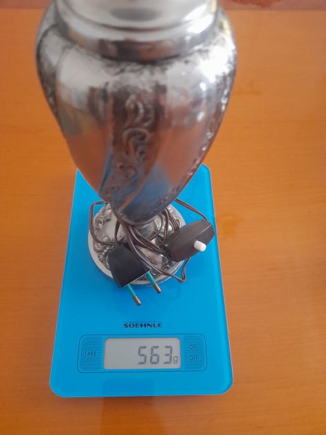 Coppia di portalampade con strutture in ottone placate d'ARGENTO 925 perfette. - Foto 10