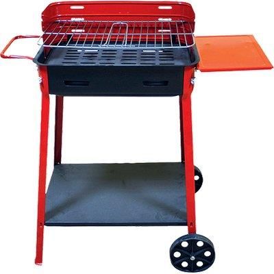 BARBECUE A CARBONELLA CON RUOTE E APPOGGIO CM 45X30 H.CM 85